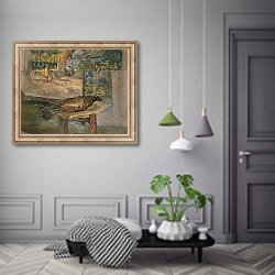 «Interior with Paintings and a Pheasant, 1928» в интерьере коридора в классическом стиле