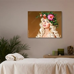 «Блондинка с цветами» в интерьере салона красоты