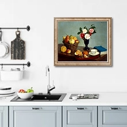 «Натюрморт 4» в интерьере кухни над мойкой