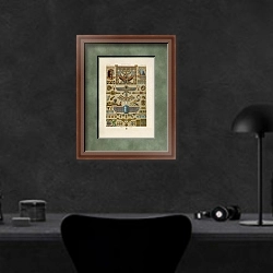 «Égyptien 2» в интерьере кабинета в черных цветах над столом