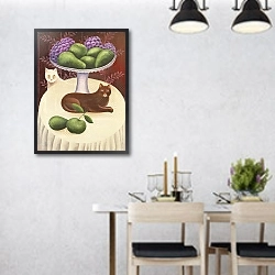 «Adam and Eve» в интерьере кухни в стиле прованс над столом с завтраком