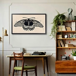 «Vlinder» в интерьере кабинета в стиле ретро над столом