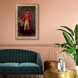 «Napoleon Bonaparte First Consul, 1802» в интерьере классической гостиной над диваном