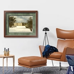 «Eshton Hall» в интерьере кабинета с кожаным креслом