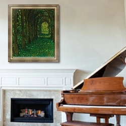 «L’allée Verte» в интерьере гостиной в классическом стиле над диваном
