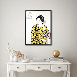 «Yellow Kimono, 1996» в интерьере в классическом стиле над столом