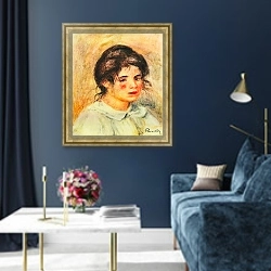 «Портрет Габриэли» в интерьере в классическом стиле в синих тонах