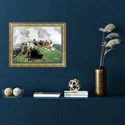 «Баян. 1910» в интерьере в классическом стиле в синих тонах