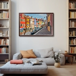 «Венеция, Италия. Краски улиц Бурано №24» в интерьере 