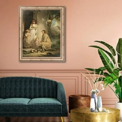 «Guinea Pigs, c.1789» в интерьере классической гостиной над диваном