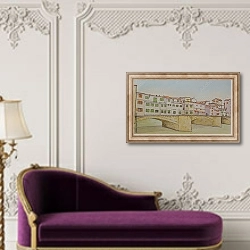 «Понте Веккио, Флоренция, Италия» в интерьере в классическом стиле над банкеткой