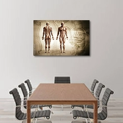«Тело человека» в интерьере конференц-зала над столом для переговоров