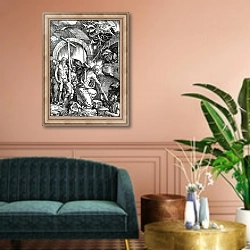 «Christ's Descent into Limbo, 1510» в интерьере классической гостиной над диваном