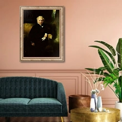 «Portrait of Henry Fuseli» в интерьере классической гостиной над диваном