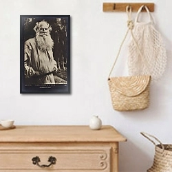 «Leo Tolstoy, Russian novelist, short story writer and playwright 1» в интерьере в стиле ретро над комодом