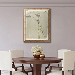 «Male Nude Standing» в интерьере столовой в классическом стиле