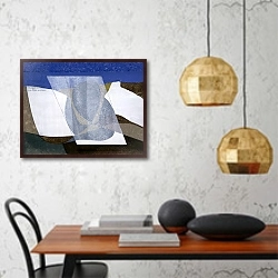 «Falcon Cliff, 2001» в интерьере кухни в стиле минимализм над столом