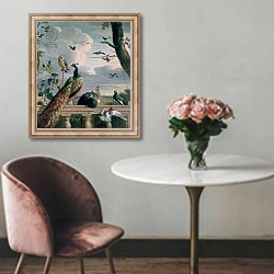«Palace of Amsterdam with Exotic Birds» в интерьере в классическом стиле над креслом