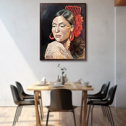 «Портрет танцовщицы фламенко с гребнем» в интерьере 