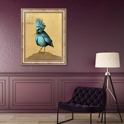 «Unidentified flightless bird» в интерьере в классическом стиле в фиолетовых тонах