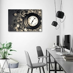 «Время и деньги» в интерьере современного офиса в минималистичном стиле