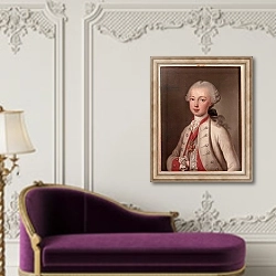 «Leopold II Holy Roman Emperor and Grand-duke of Tuscany, 1762» в интерьере в классическом стиле над банкеткой