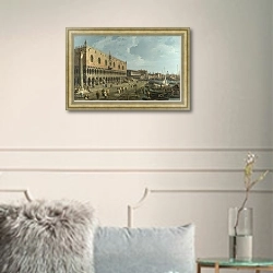 «Венеция - Дворец Дожей и Рива дельи Скьявони» в интерьере в классическом стиле в светлых тонах