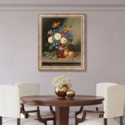«Blumenstrauß in einer Vase» в интерьере столовой в классическом стиле