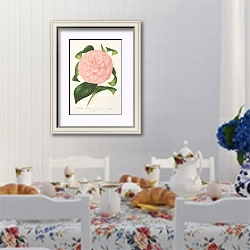 «Camellia Duchesse de Nassau» в интерьере столовой в стиле прованс над столом