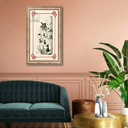 «An Unsociable Mammoth» в интерьере классической гостиной над диваном