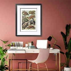 «Chelonia–Schildkröten» в интерьере современного кабинета в розовых тонах