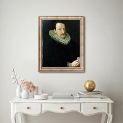 «Portrait of a Man 4» в интерьере в классическом стиле над столом