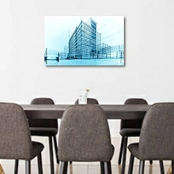 «Проект будущего здания» в интерьере переговорной комнаты в офисе