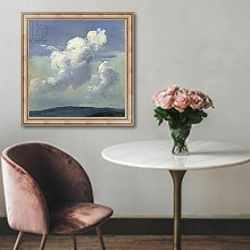«Cloud Study, 1832» в интерьере в классическом стиле над креслом