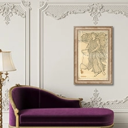 «Angel with Scroll - figure number ten, 1880» в интерьере в классическом стиле над банкеткой