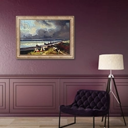 «View of Dieppe» в интерьере в классическом стиле в фиолетовых тонах