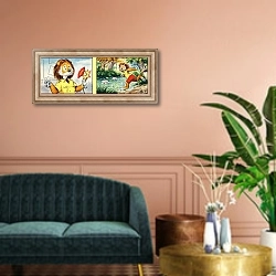 «Leo the Friendly Lion 54» в интерьере классической гостиной над диваном
