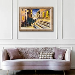 «Дом у канала в Венеции, Италия» в интерьере гостиной в классическом стиле над диваном