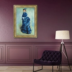 «Парижанка (Дама в голубом)» в интерьере в классическом стиле в фиолетовых тонах