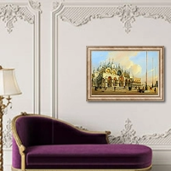 «Saint Mark’s Basilica, Venice» в интерьере в классическом стиле над банкеткой