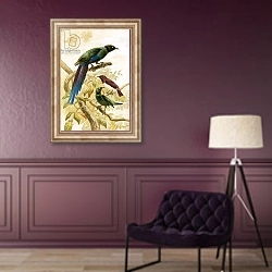 «Glossy Starlings» в интерьере в классическом стиле в фиолетовых тонах