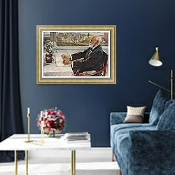 «Ivan Pavlov» в интерьере в классическом стиле в синих тонах
