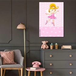 «Маленькая фея-блондинка» в интерьере детской комнаты для девочки в серых тонах