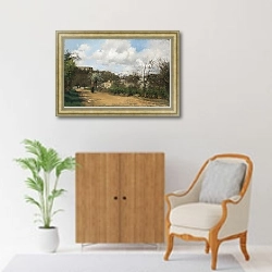 «Вид на Лувесинс» в интерьере в классическом стиле над комодом