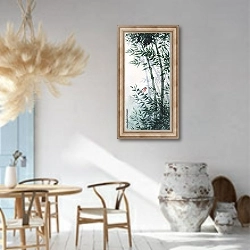 «Маленькая птица в бамбуковой роще» в интерьере столовой в этническом стиле
