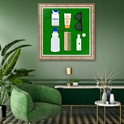 «Summer Essentials» в интерьере гостиной в зеленых тонах