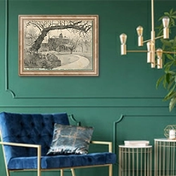 «Chelsea Rectory» в интерьере в классическом стиле с зеленой стеной