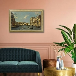«The Cannaregio, Venice» в интерьере классической гостиной над диваном