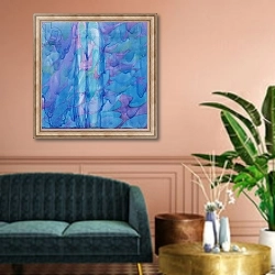 «Humpback's Blue, 2000» в интерьере классической гостиной над диваном