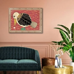 «Prey, 2012» в интерьере классической гостиной над диваном